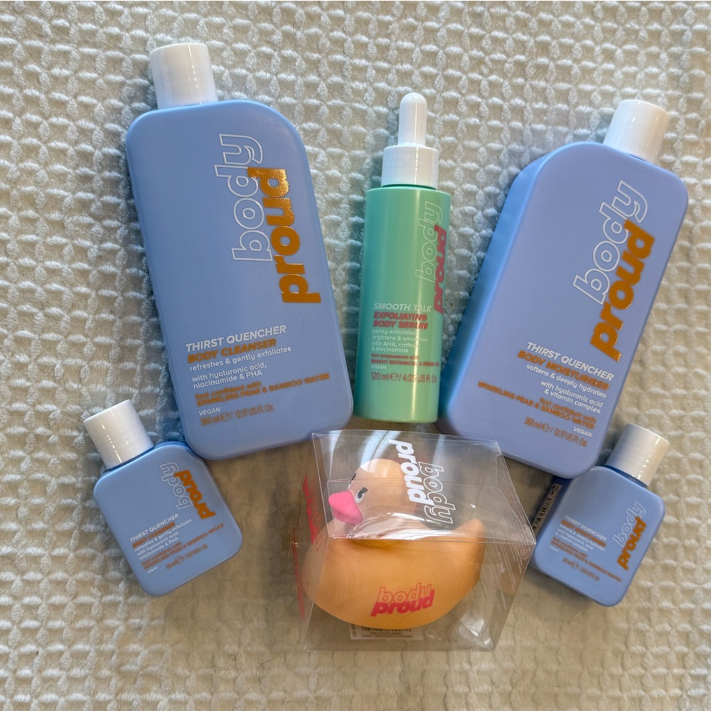 Body Proud Thirst Quencher 6 pc Ultimate Hydration Body Care Set with HA